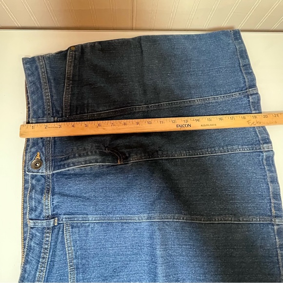Great Northwest Indigo Denim Mini Skirt Size 14 Blue Jean High Waist Seam Detail - Picture 6 of 9